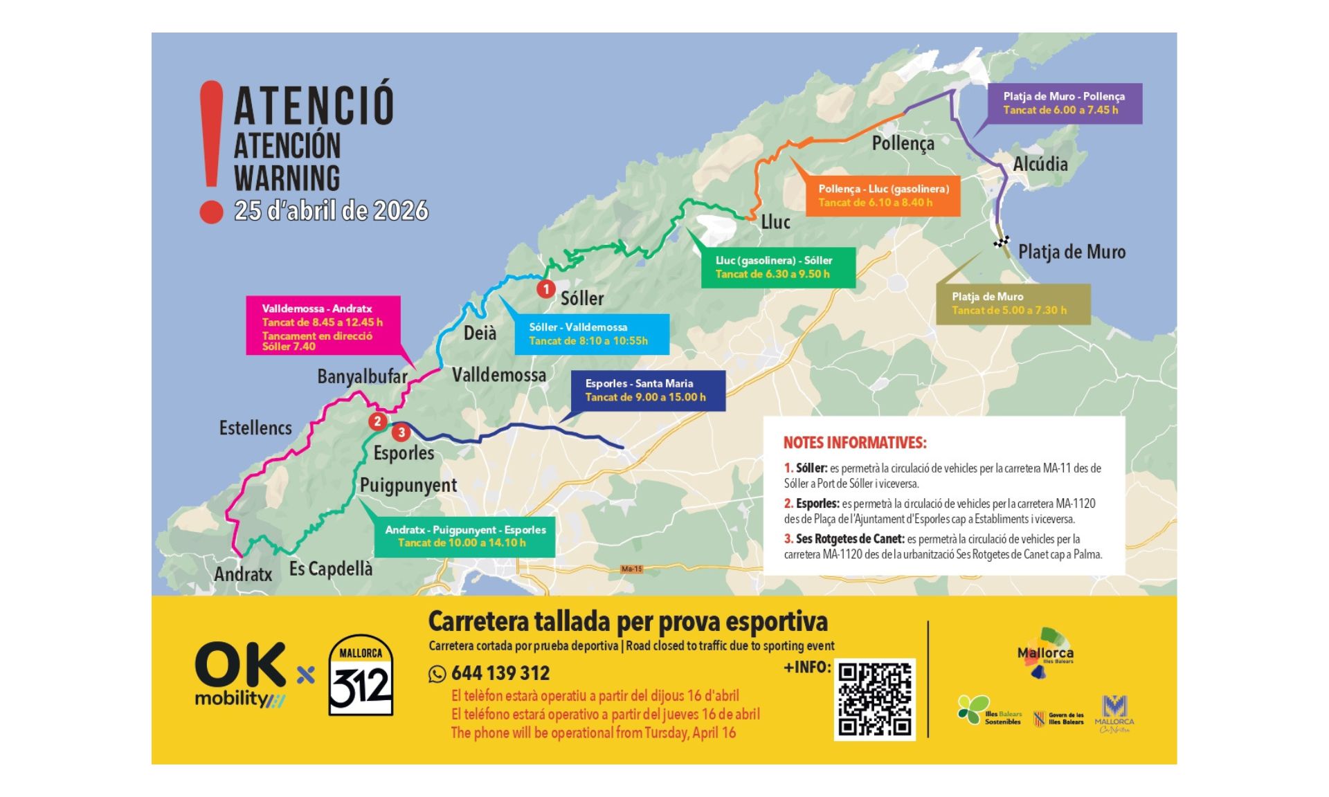 Map of road closures
