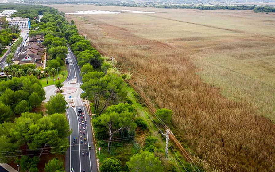 Vista aérea de la carrera en Playa de Muro